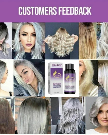 Purple Hair Dye Shampoo for Blonde to Cover Gray Non-irritating Hair Fading Yellow After Bleach Hair Shampoo Gray Hair Remedy