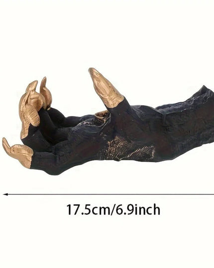 Demon Hand Wall Hanging Statues Devils Claw Hand Sculpture Gothic Decor, Halloween Wall Art Decorations For Living Room (Black A