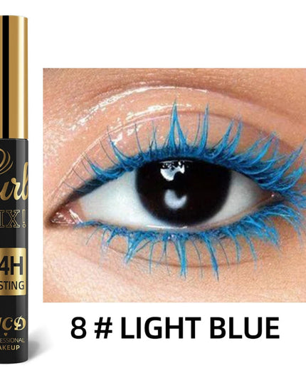 Vibrant Rainbow Color Mascara - 11 Waterproof Shades, Long-Lasting Curl Extension, Ink Formula for Dual-Eyeliner Effect - Quick