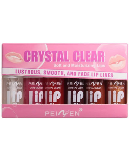 6PCS Moisturizing Lip Gloss Transparent Lip Oil Hydrating Lip Glaze Lip Plumper Hydrating Make Up Liquid Lipstick Lips Cosmetics