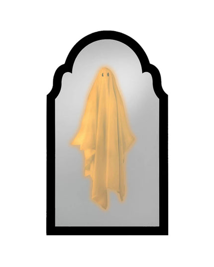 Terror Ghost Mirror NightLight Cute Halloween Home Accessories Spooky Haunted Mirrors Hologram Ghost Prank Decor 35*20cm/50*24cm
