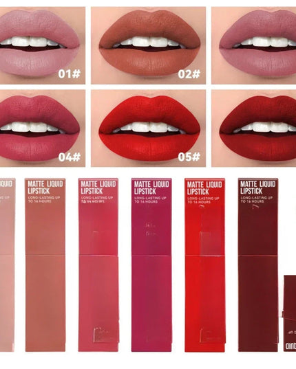 Cheap Matte Ink Liquid Lipstick Non-stick Cup Long Lasting Velvet Nude Lip Gloss Waterproof Lips Tint Waterproof Korean Make Up