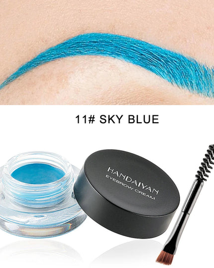 HANDAIYAN Colorful Eyebrow Cream Gel High Pigment Brows Tint Waterproof Long lasting Eye Brow Dye With Brushes Decorate Cosmetic
