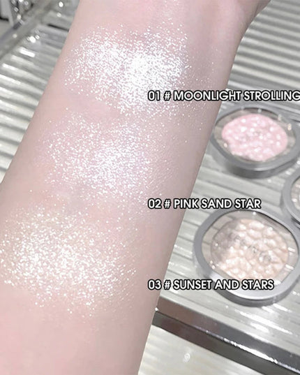 LEEINTO color-glowing high-gloss powder pearlescent powder brightens up the make-up eye shadow disc