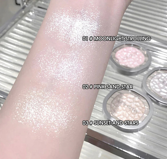 LEEINTO color-glowing high-gloss powder pearlescent powder brightens up the make-up eye shadow disc