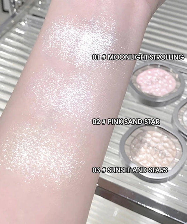 LEEINTO color-glowing high-gloss powder pearlescent powder brightens up the make-up eye shadow disc