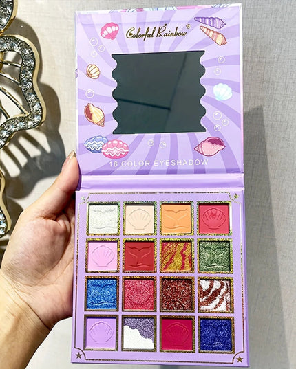 16 Shades Eyeshadow Makeup Palette Shimmer Matte Metallic High Pigmented Neutral Bold Waterproof Eyes Shadow Make Up Set