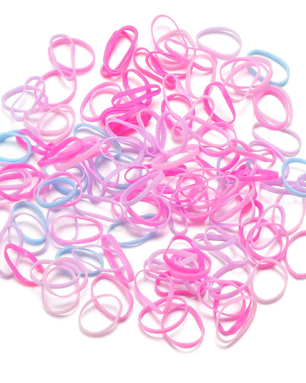 500Pcs Colorful Small Disposable Hair Bands Scrunchie Girls Elastic Rubber Band Ponytail Holder Hair Accessories Hair Ties