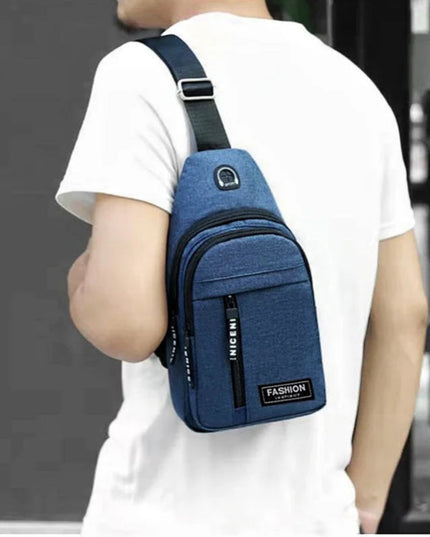 2025 New Multifunctional Chest Bag Men's Fashion Trend Oxford Cloth Shoulder Bag Korean Style Casual Waterproof Messenger Bag