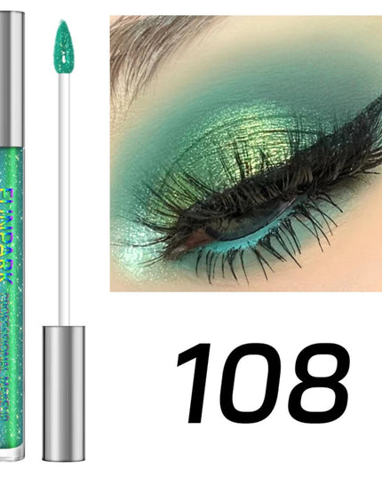 Glitter Liquid Eyeshadow, Silver Monochrome Tone, Waterproof Makeup Effect, Shimmer Pigment Eye Shadow Pallete Set