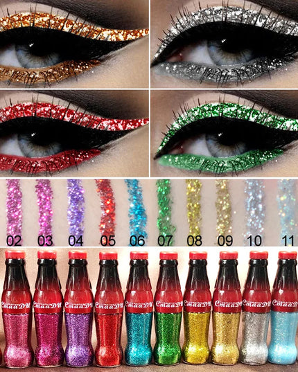 Waterproof Glitter Eyeliner and Eyeshadow Stick Set - Vibrant, Long-Lasting Colors for Flawless Eye Makeup, Ideal for Parties an