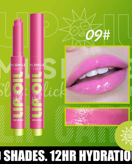 Mirror Glass Solid Lip Glaze Water Light Creamy Lip Gloss 12Hr Moisturizing Tint Avocado Lip Oil Balm Press Lipstick Cosmetic