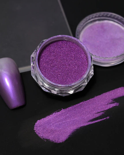 1 Box Multichrome Chameleon Powder Nail Glitter Aurora Neon Rainbow Pigment Chrome Powder Iridescent Eyeshadow Nail Rubing Dust