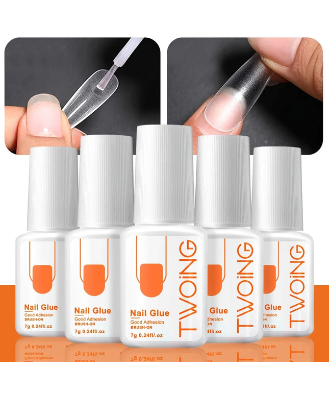 5pcs/2pcs 7g Super Strong Nail Glue For False Nail Tips, Acrylic Nails,Press OnNails,Fake Nails Art Decoration Lasting Adhesion