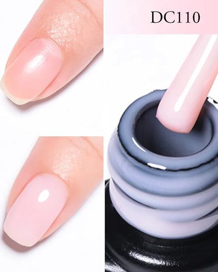 7ml Snowflake Gel Nail Polish UV LED Semi Permanent Milky White Pink Glitter Snow Sequins Gel Nails Art Design Varnish Manicure