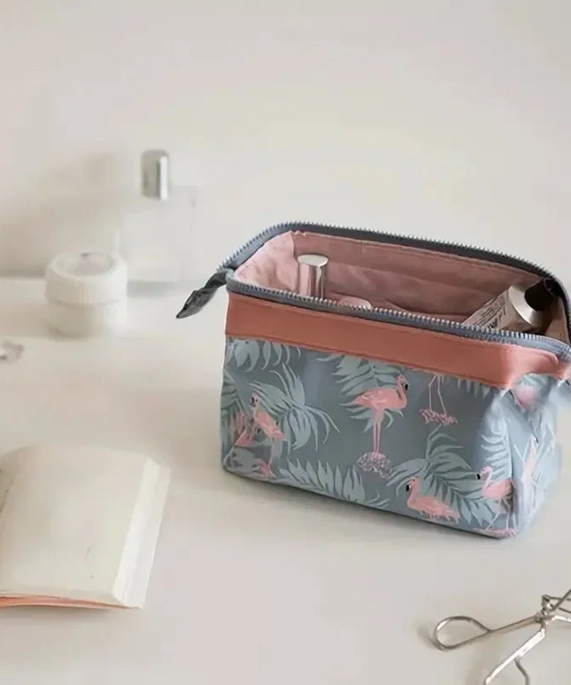New Fashion Cosmetic Bag Women Waterproof Flamingo Makeup Bags Travel Organizer Toiletry Kits Portable Makeup Bags Beautician