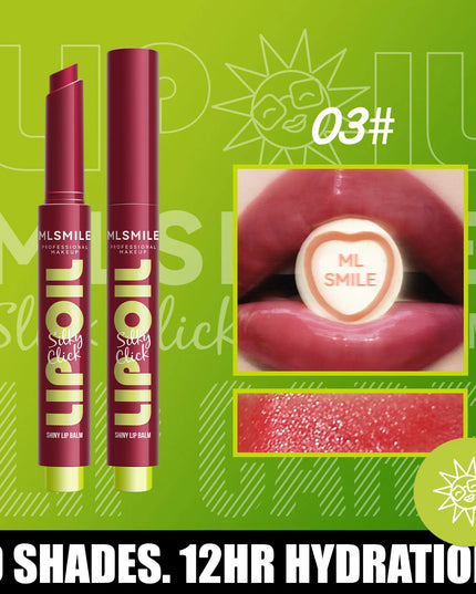 Mirror Glass Solid Lip Glaze Water Light Creamy Lip Gloss 12Hr Moisturizing Tint Avocado Lip Oil Balm Press Lipstick Cosmetic