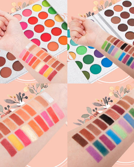 65-Color Eyeshadow Palette Makeup-High Pigmented Eye make up Tool Matte Glitter Finishes for Festival Christmas Cosmetics makeup