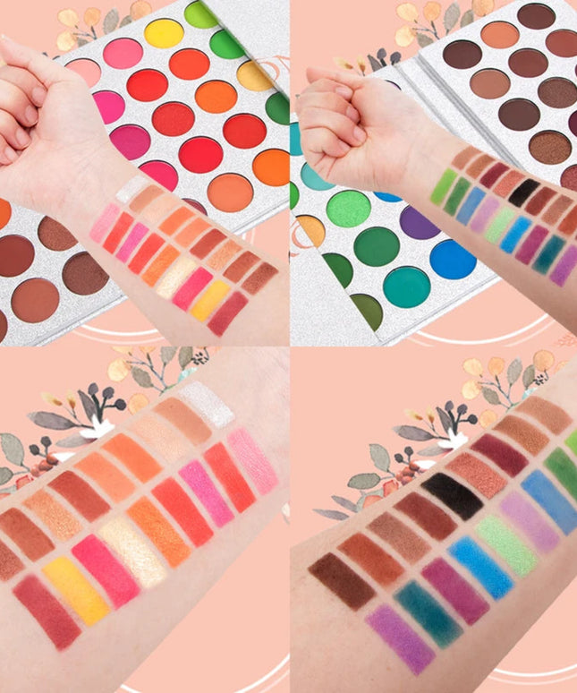65-Color Eyeshadow Palette Makeup-High Pigmented Eye make up Tool Matte Glitter Finishes for Festival Christmas Cosmetics makeup