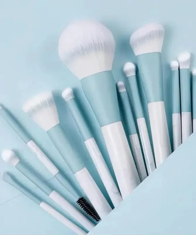 12PCS Makeup Brush Set Ultra Soft Powder Makeup Tools Beginner Point Blush Brush Concealer Brush Knife Edge Eyeliner Brus