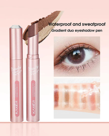 Gradient two-color eye shadow pen waterproof, sweat proof, not easy to smudge, pearlescent, fine shiny, lazy eye shadow s