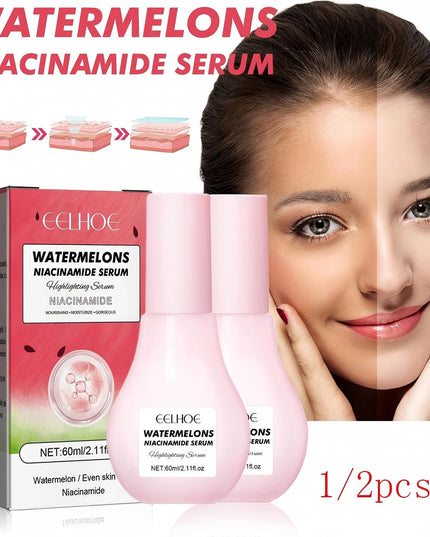 1/2pcs New Watermelon Glow Niacinamide Dew Drops Serum 60ml Lightweight Facial Serum Brightening Hydrating for Radiant Skin