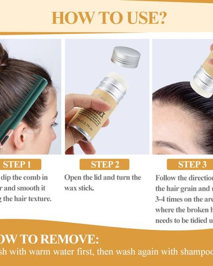 Hair Wax Stick For Wig Professional Hair Wax Stick Gel Cream Non-Greasy Style Hair Wax Stick For Men Women Broken Hair Artifact