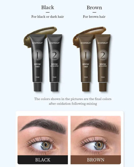 Eyelash Eyebrow Tint Permanent Dye Kit Waterproof Lasting Fast Tint Henna Brow Enhancers Cream Gel Makeup Tool