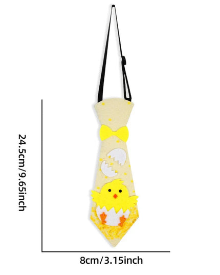 Easter Funny Necktie Cartoon Bunny Egg Chick Felt Ties for Kids Easter Party Costume Props Accessories Easter Decoration 2026