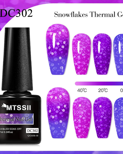 7ml Snowflake Gel Nail Polish UV LED Semi Permanent Milky White Pink Glitter Snow Sequins Gel Nails Art Design Varnish Manicure