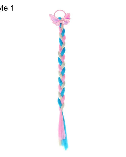 Girls Hair Bow Kids Rainbow Hair Tie Princess Accessories Toddler Snowflake Elastics Baby Accessories No Damage Braid