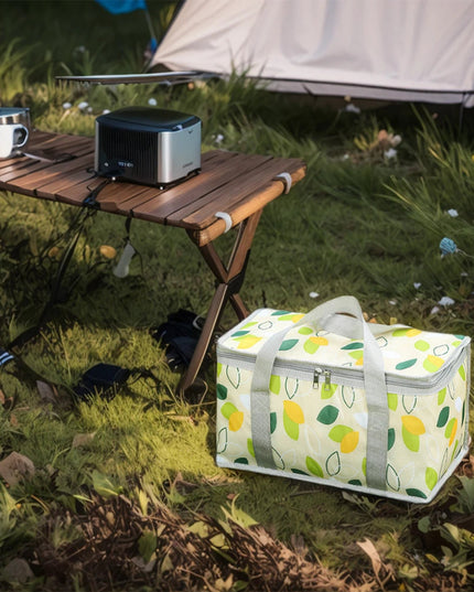 Camping Storage Bag Large Capacity Portable Ice Pack Bag Cold Protection Insulated Lunch Bag Waterproof for Spring Outing Travel