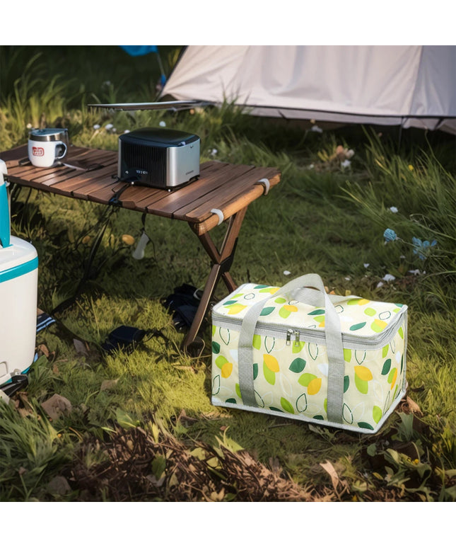 Camping Storage Bag Large Capacity Portable Ice Pack Bag Cold Protection Insulated Lunch Bag Waterproof for Spring Outing Travel