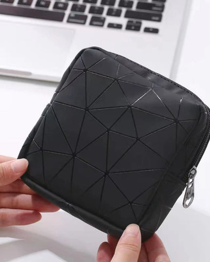 Sanitary Napkin Storage Bag,Leather Waterproof Feminine Period Bag with Zipper for Teen Girls Women,Small Makeup Pouch,Wallet