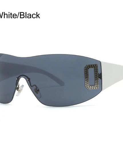 Luxury Y2K One Piece Sunglasses Women Brand Designer New Punk Sports Sun Glasses Men Goggle Shades UV400 Fashion Letter Eyewear