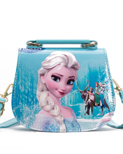 Disney princess cartoon pu messenger bag girl Frozen Elsa shoulder bag Sofia handbag kid fashion shopping bag gift