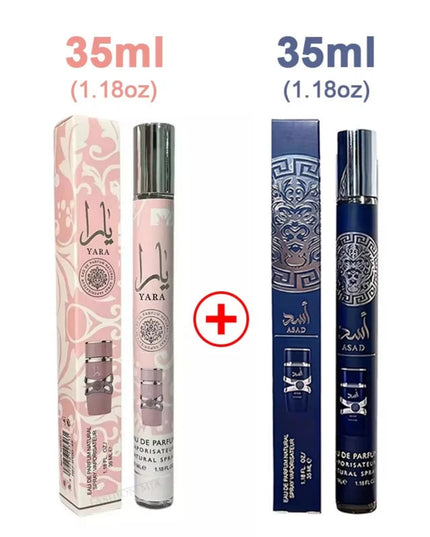 2pcs 35ml Yara Perfumes Cologne Lasting Fragrance Men's Women's Arabian Perfume Spray Floral Scent Gift Eau De Parfum