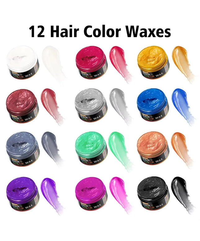 GOIPLE DIY Hairs Dyed Mud Hair Colour Wax Easy To Wash Long Lasting Dye for Eyebrow Beards Coloring Temporary Hair Colour Cream