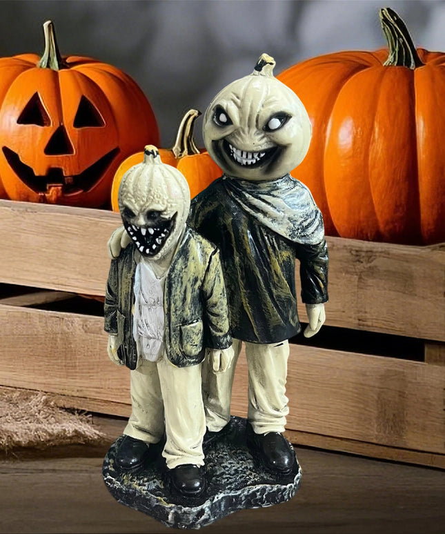 Spooky Witch Cauldron Figurine Decorations Haunted House Resin Halloween Table Centerpiece for Home Office Party Décor