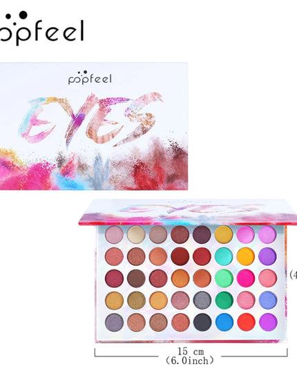 POPFEEL 40 Color Eyeshadow Palette Colorful Pearlescent Matte Multi-color Combination Makeup Eyeshadow
