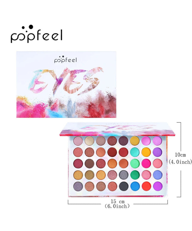 POPFEEL 40 Color Eyeshadow Palette Colorful Pearlescent Matte Multi-color Combination Makeup Eyeshadow