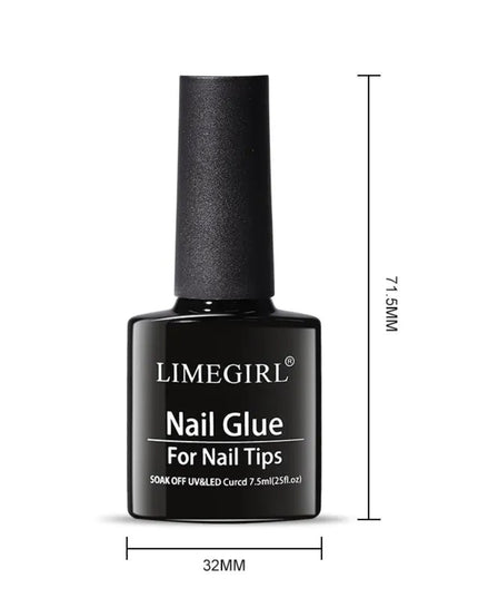 Limegirl Nail Tips Glue Gel 7.5ml uv Glue for false Nail Gel Polish Manicure Hybrid Gellac Multi-function Strong Gel Nail Polish