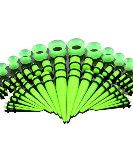 36pcs-54pcs 14G-00G Acrylic Ear Plugs and Tunnels Ear Gauges Stretching Kits Ear Dilations Piercing Body Jewelry