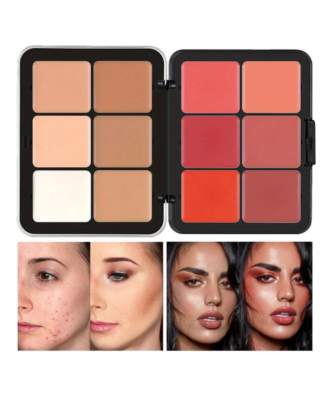 12-color iron box concealer blush cream matte highlight contour makeup all-in-one palette