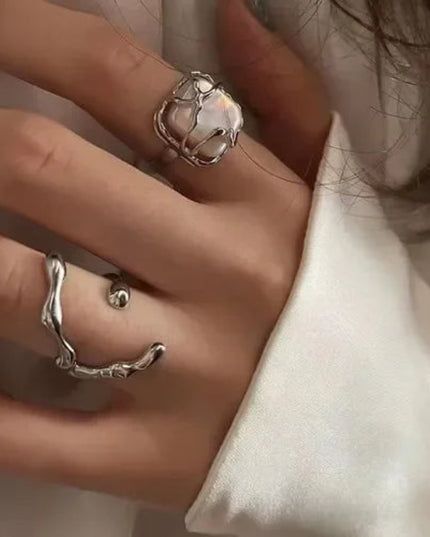New Sliver Color Cubic Zirconia Snake Ring for Women Fashion Open Adjustable Finger Rings Party Wedding Statement Jewelry Gifts