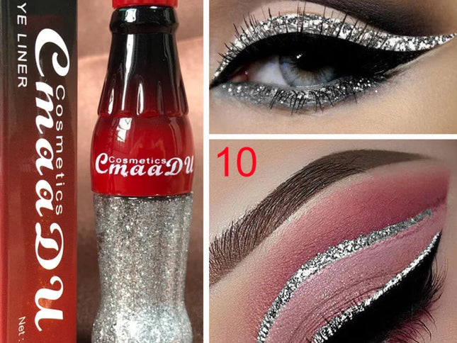 Waterproof Glitter Eyeliner and Eyeshadow Stick Set - Vibrant, Long-Lasting Colors for Flawless Eye Makeup, Ideal for Parties an
