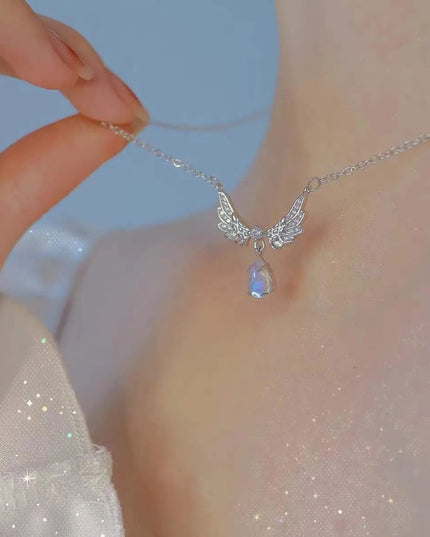 Y2K Purple Crystal Heart Pendant Necklace Women Sweet Cool Girl Punk Clavicle Chain Fashion Aesthetic Necklace Jewelry Gift 2023