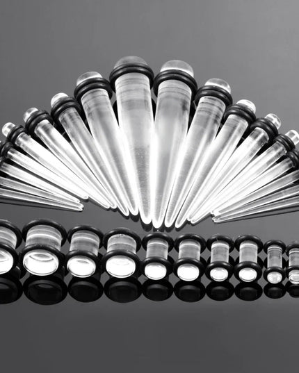 36pcs-54pcs 14G-00G Acrylic Ear Plugs and Tunnels Ear Gauges Stretching Kits Ear Dilations Piercing Body Jewelry