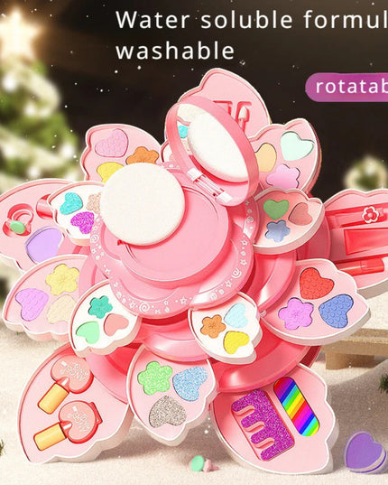 Children's Makeup Box Rotating Opening Cosmetics Toys for Little Girls Princess Makeup Set To Enhance Creativity and Imagination