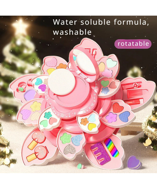 Children's Makeup Box Rotating Opening Cosmetics Toys for Little Girls Princess Makeup Set To Enhance Creativity and Imagination